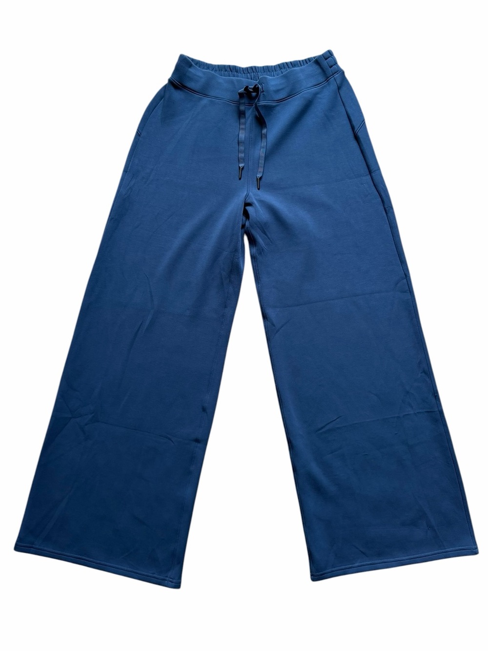 Spanx Air Essentials Wide Leg Pant Size Large Blue High Rise Stretch Loungewear - Picture 1 of 7